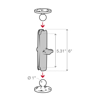 RAM DBL Socket Arm B Ball C Length / RAM-B-201U-C 